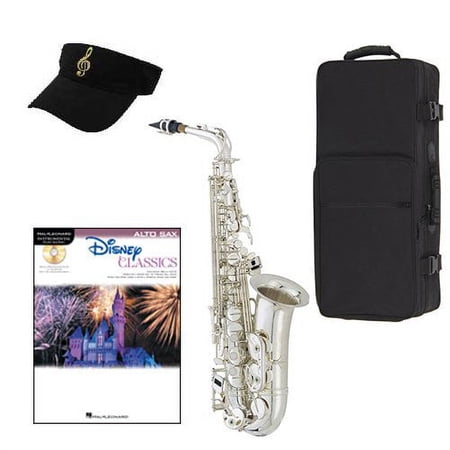 Disney Classics Silver Alto Saxophone Pack - Includes Alto Sax w/Case &amp; Accessories, Disney Classics Play Along Book