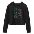 thumbnail image 1 of Disney Classics - Stacked Outline Faces - Juniors Cropped Pullover Hoodie, 1 of 5