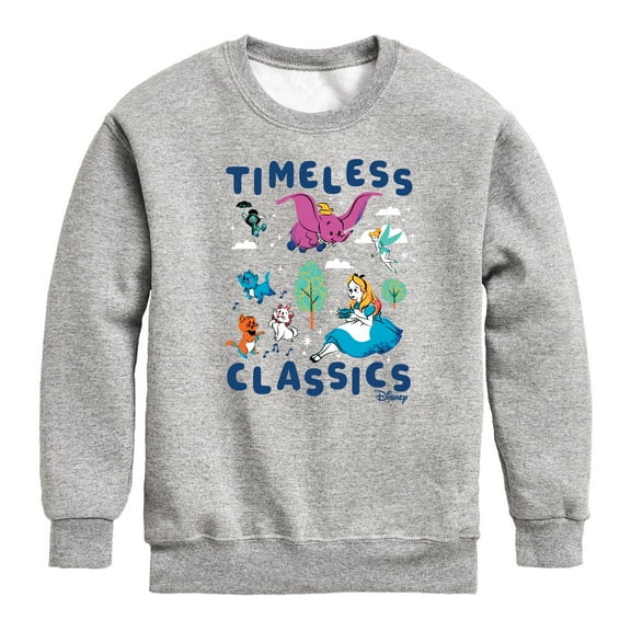 Disney Classics - Timeless Classics - Dumbo, Alice, & Tinkerbell - Toddler And Youth Crewneck Fleece Sweatshirt