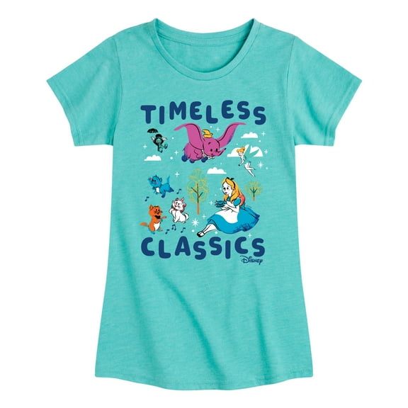 Disney Classics - Timeless Classics - Dumbo, Alice, & Tinkerbell - Toddler And Youth Girls Short Sleeve Graphic T-Shirt