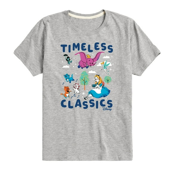 Disney Classics - Timeless Classics - Dumbo, Alice, & Tinkerbell - Toddler And Youth Short Sleeve Graphic T-Shirt