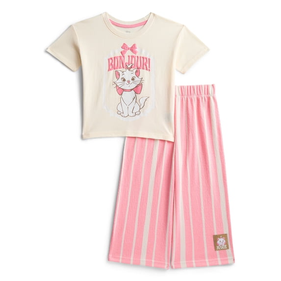 Disney Classics Toddler Girls Graphic Tee and Stripe Pants Set, 2-Piece, Sizes 12M-5T