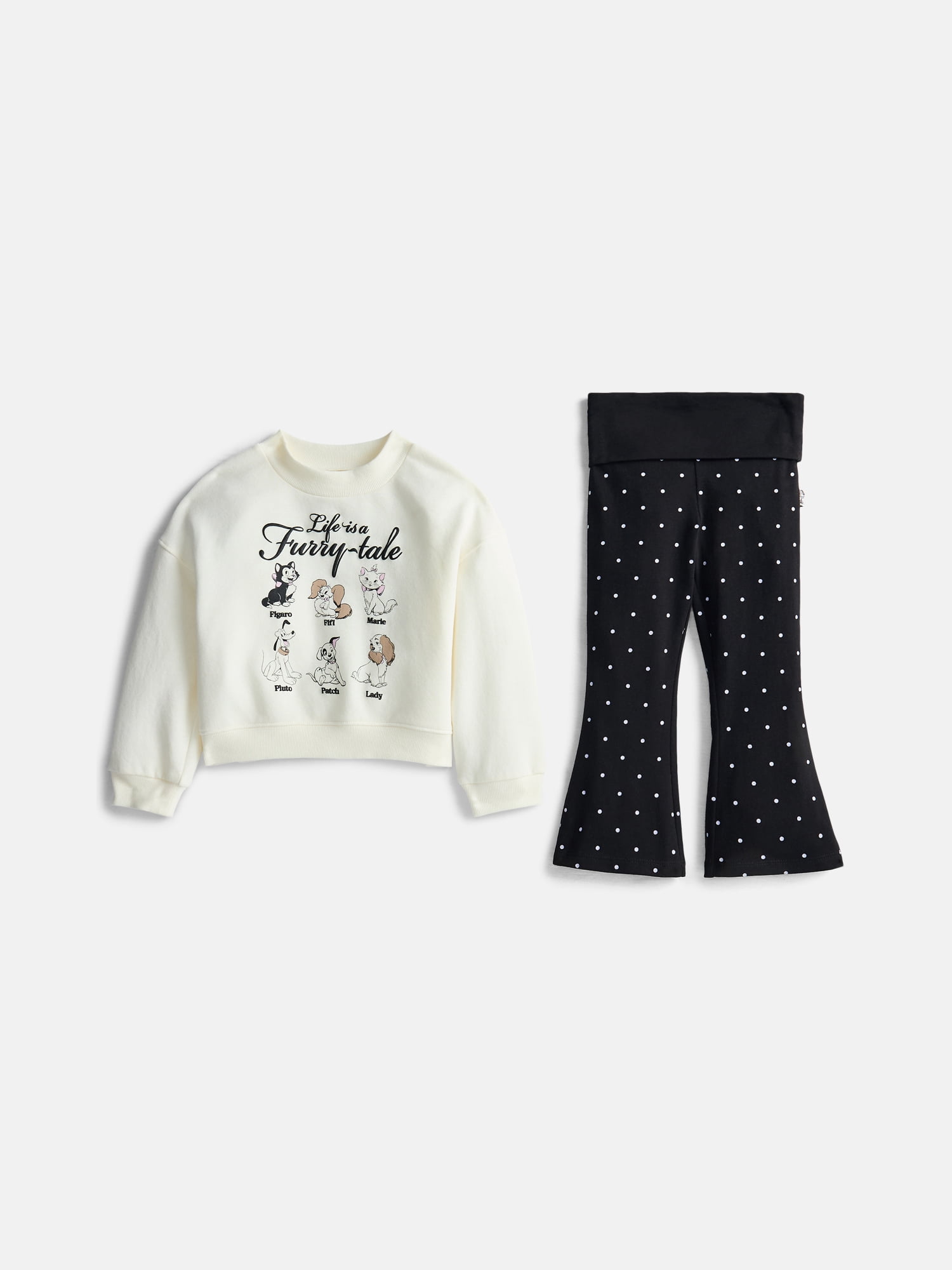 Disney Classic Toddler Girls Allover Print Top and Flared Leggings Set, 2-Piece, Sizes 12M-5T