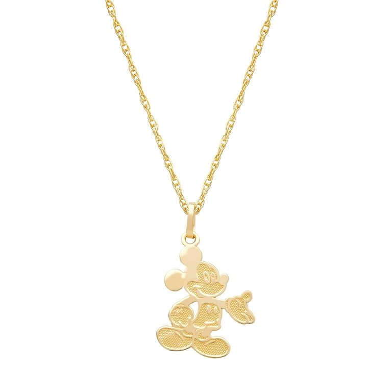 【14K】(14金) cute mickey mouse necklace ネックレス☆関税込 Disney Classics Women's 14K Gold Mickey Mouse Necklace, 18