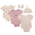thumbnail image 1 of Disney Clothes Baby Girls 3-Pack Bodysuit Set with Hat and Mittens – Soft Cotton Infant Outfits Winnie the Pooh Cream / Pink 3/6M, 1 of 11
