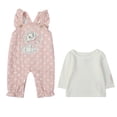 thumbnail image 1 of Disney Clothes Baby Girls Marie 2-Piece Quilted Overall Set, Infant Outfit with Coordinating Top and Quilted Overalls, Size 12M - White/Pink, 1 of 8