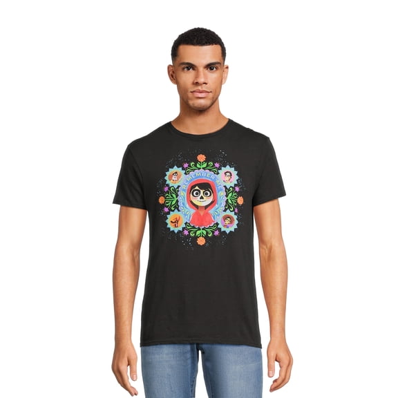 Disney Coco Men's Remember Me Graphic Tee with Short Sleeves, Sizes S-3XL
