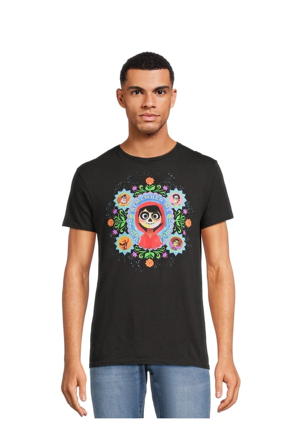 Disney Coco Men's Remember Me Graphic Tee with Short Sleeves, Sizes S-3XL