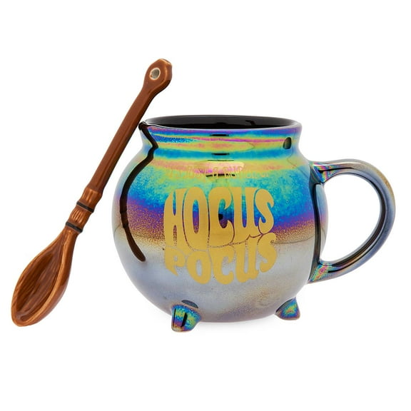 Disney Coffee Cup Mug - Hocus Pocus Iridescent Cauldron Mug w/ Spoon