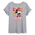 thumbnail image 1 of Disney - Coffee Please - Juniors Oversized Graphic T-Shirt, 1 of 5