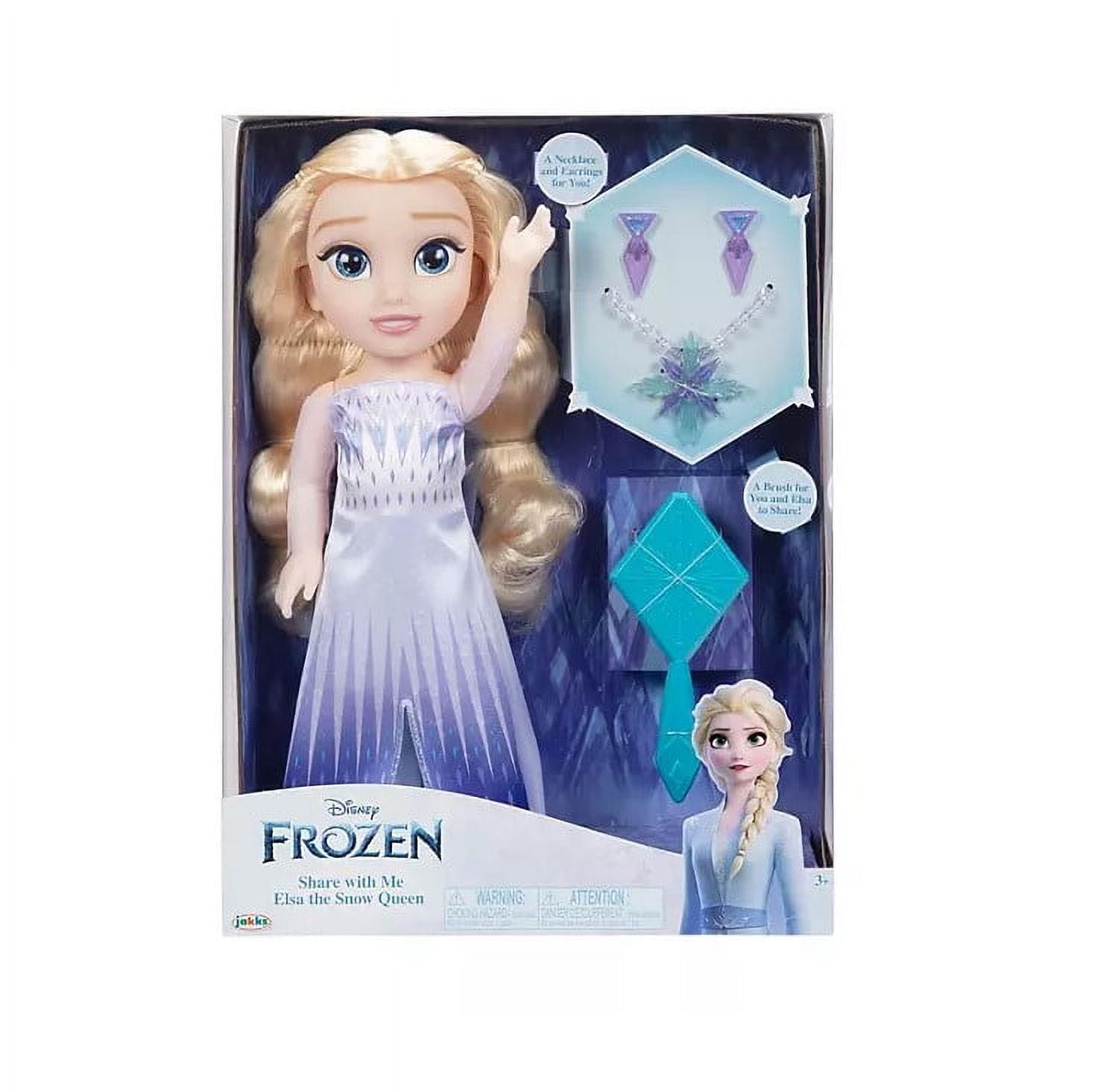 Disney Collectible Kids Doll with Dress/Shoes/Earrings/Brush, Multicolor