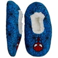 thumbnail image 1 of Disney Collection Toddler Boys Marvel Spider-Man Fuzzy Babba Slippers - Blue - (2T-3T), 1 of 2