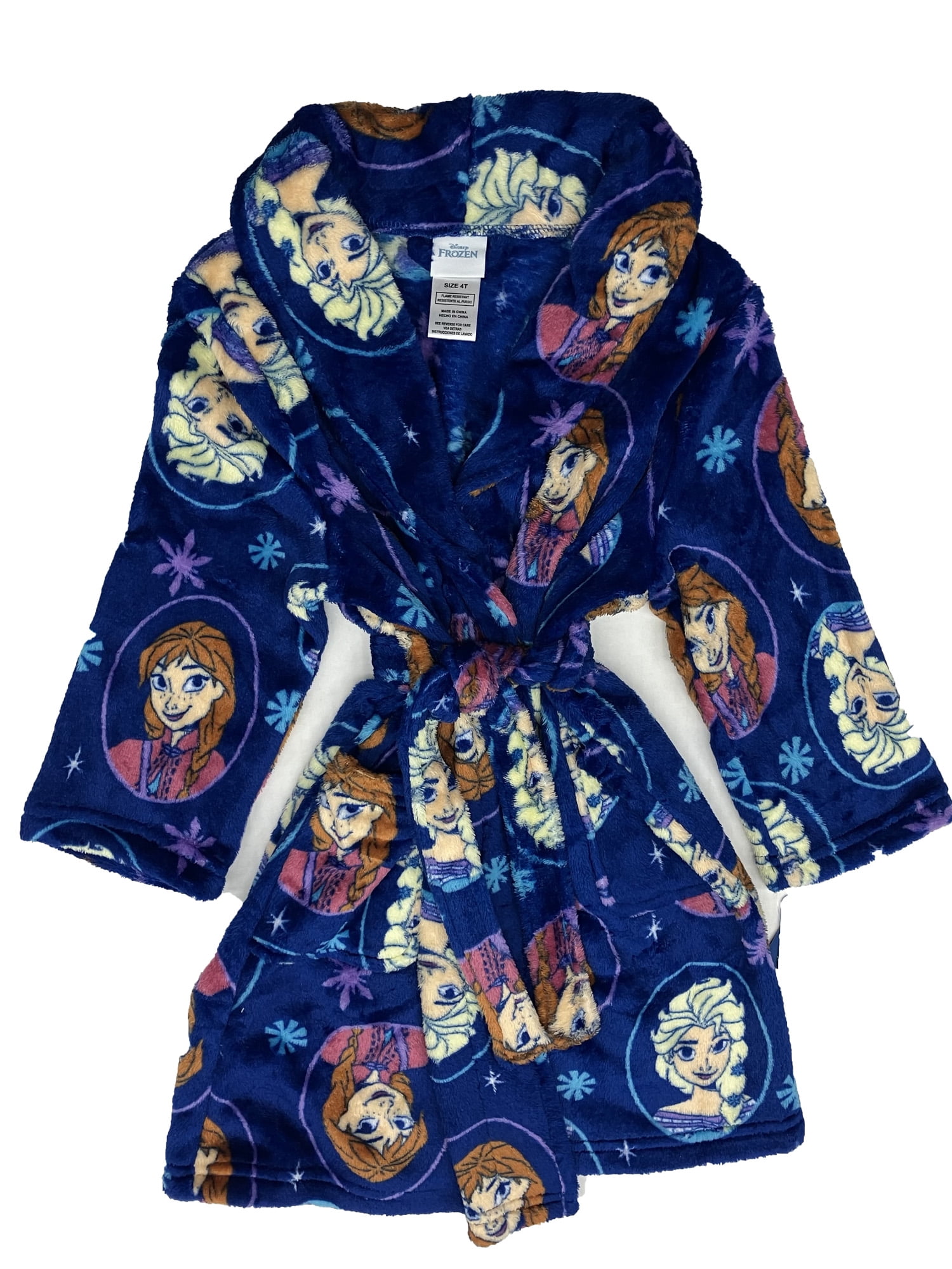Disney Characters Robe Disney Collection Toddler Girls Knee Length Long Sleeve Frozen Robe 4t ...