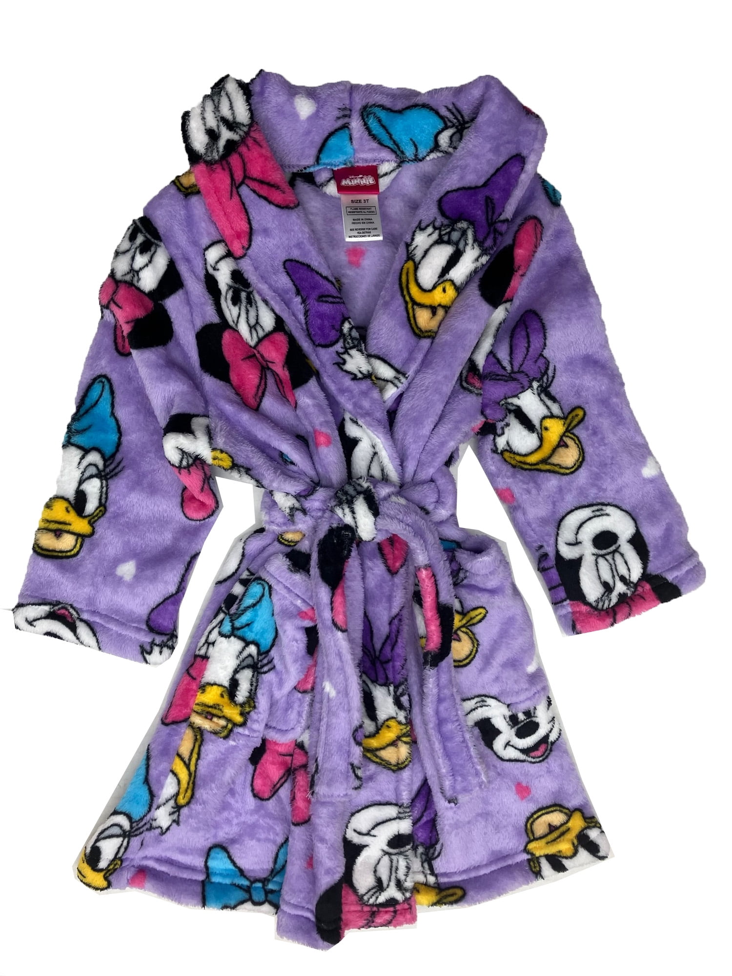 Disney Characters Robe Disney Collection Toddler Girls Knee Length Long Sleeve Minnie Mouse ...
