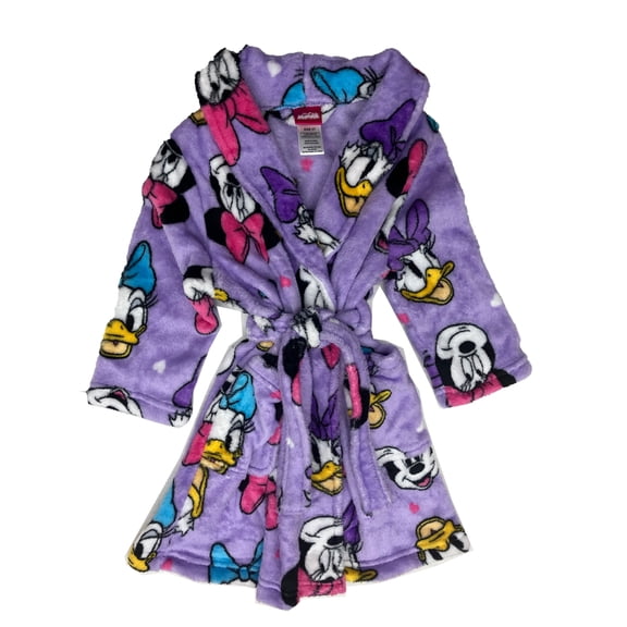 Disney Collection Toddler Girls Knee Length Long Sleeve Minnie Mouse Robe 3t
