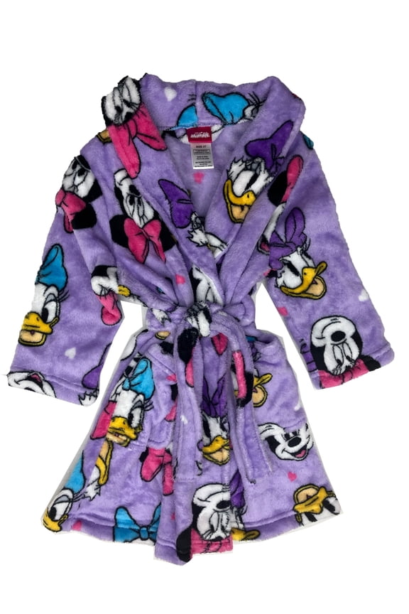 Collection Toddler Girls Knee Length Long Sleeve Minnie Mouse Robe 3t