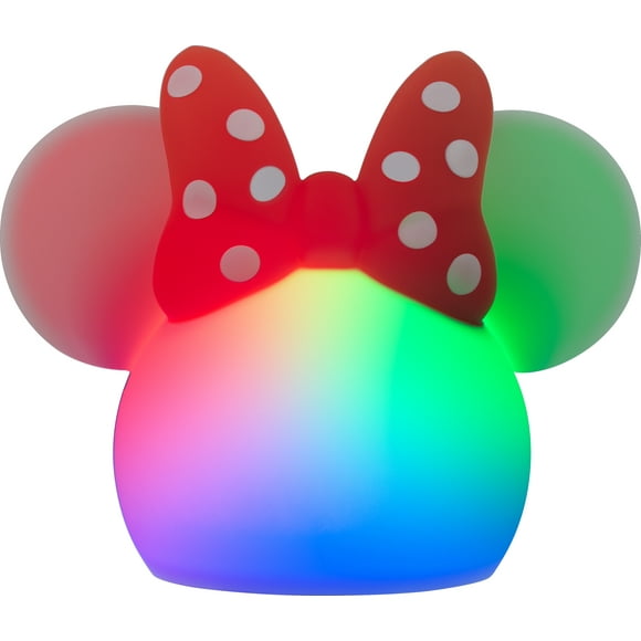 Disney Color Changing Minnie Mouse LED Tabletop Lamp, Dimmable, USB or Battery Powered, 66945