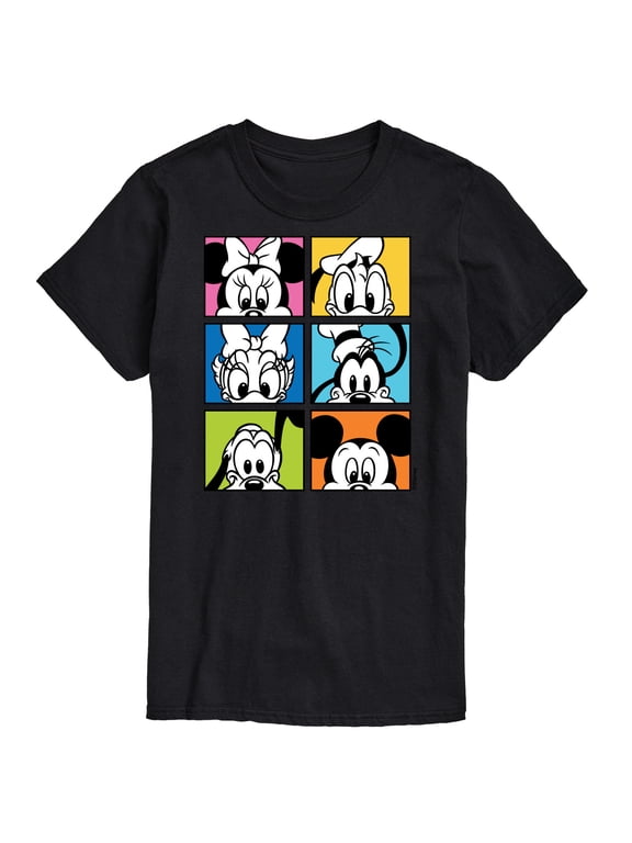 - Colorful Character Squares Men's Short Sleeve Graphic T-Shirt
