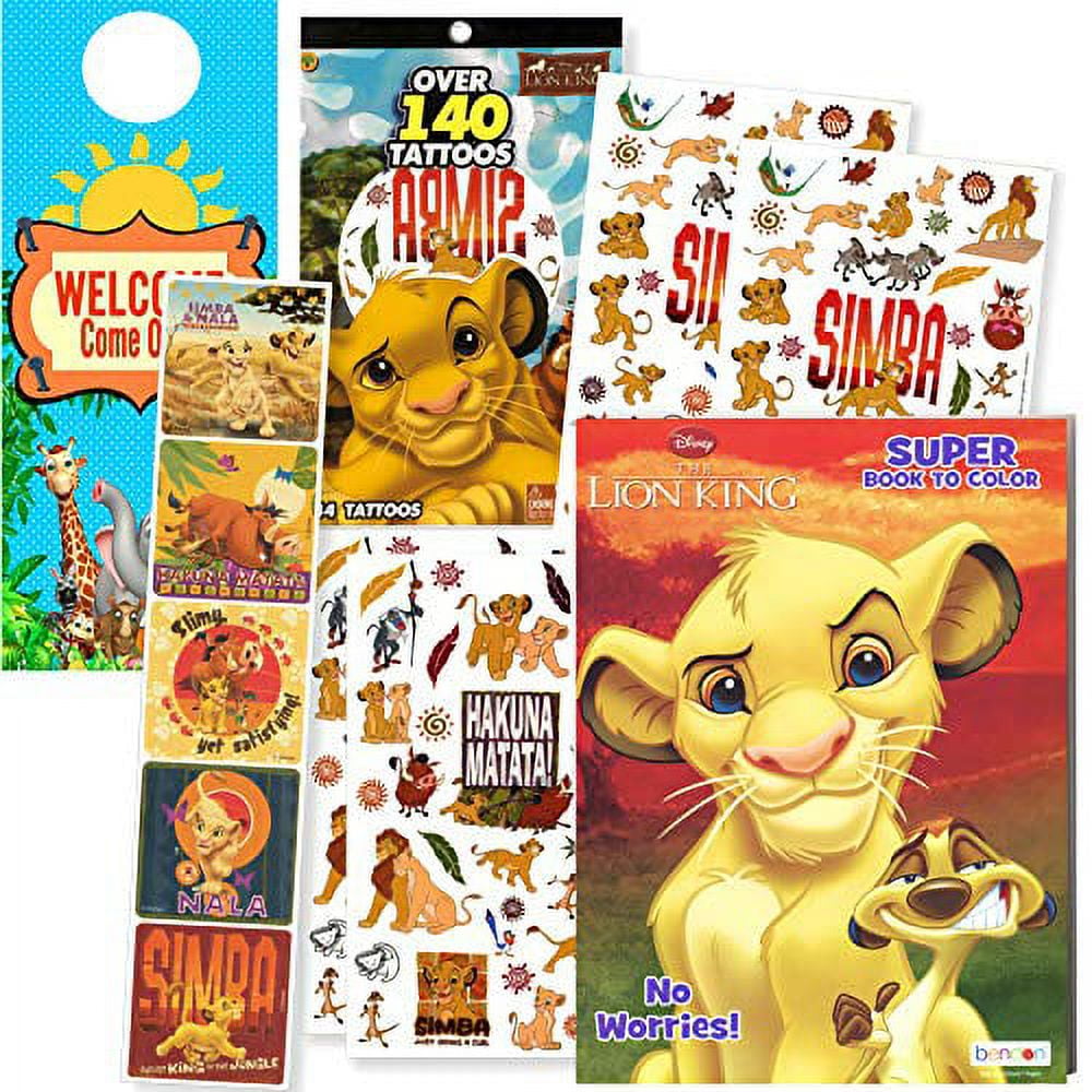 Disney Coloring Books for Kids Set -- 3 Disney Coloring Books for Kids Ages  4-8 and 2-4 with Stickers (Aladdin, Lion King, Alice in Wonderland)