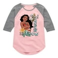 thumbnail image 1 of Disney - Cool Ocean Flow Moana  - Toddler & Youth Girls Raglan Graphic T-Shirt, 1 of 4