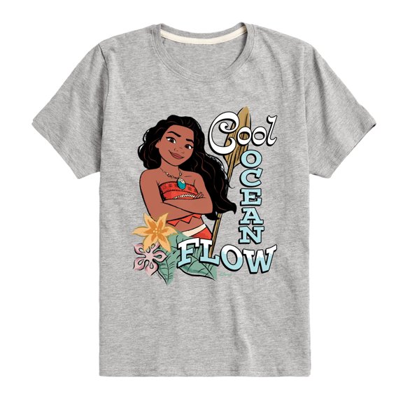 Disney - Cool Ocean Flow Moana - Toddler & Youth Short Sleeve Graphic T-Shirt