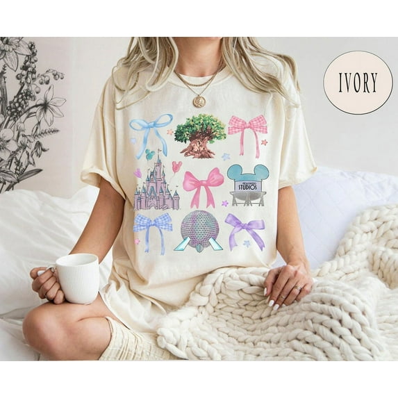 Disney Coquette Comfort Colors T-Shirt, Walt Disney World Coquette, Disney Castle, Hollywood Studios Shirt, Moss Color, Size 3XL