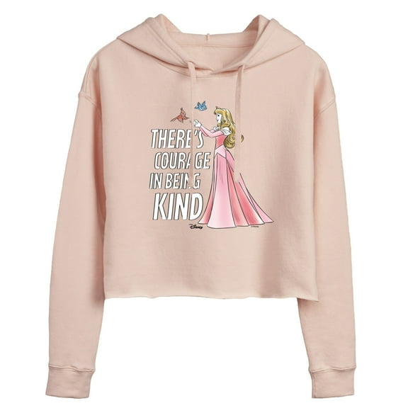Disney - Courage In Being Kind  - Juniors Cropped Pullover Hoodie