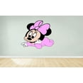 thumbnail image 1 of Disney Crawling Baby Minnie Mouse Cartoon Character Wall Art Sticker Vinyl Decals Girls Boys Children Baby Bedroom House School Wall Decor Removable Sticker Peel and Stick Size (40x20 inch), 1 of 2