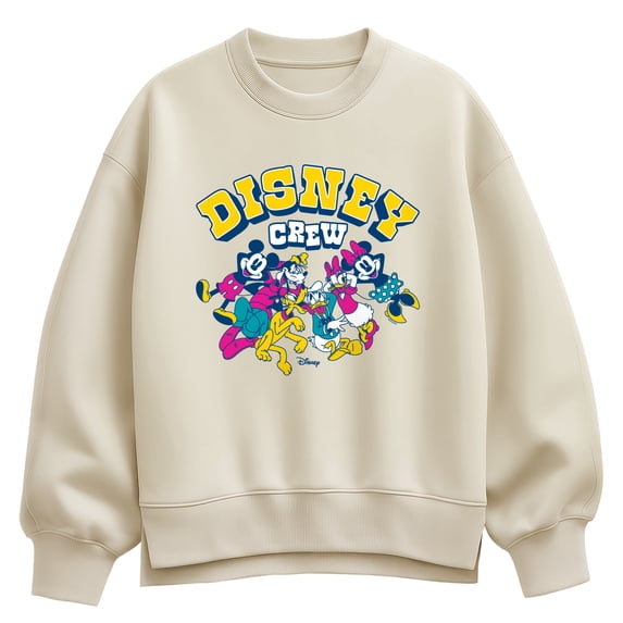 Disney - Crew Group Photo - Women's Oversized Fleece Crew Group Photo Sweatshirt