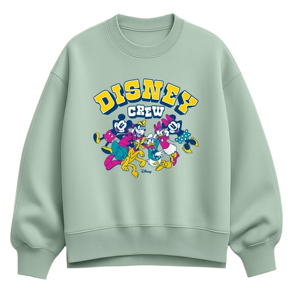 Disney - Crew Group Photo - Women's Oversized Fleece Crew Group Photo Sweatshirt
