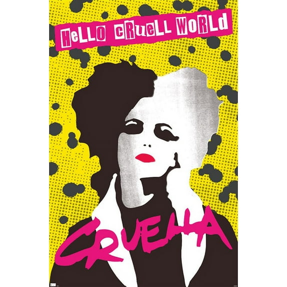 Disney Cruella - Hello Cruell World Wall Poster, 14.725" x 22.375"