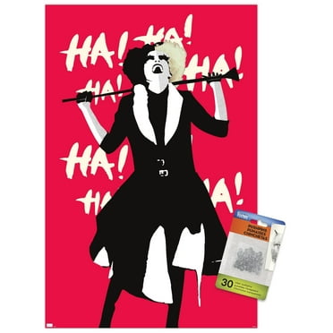 Disney Cruella - Laugh Wall Poster with Pushpins, 14.725" x 22.375"