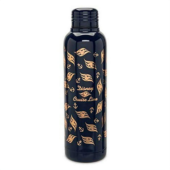 Disney Cruise Line 2020 Navy Blue and Rose Gold Aluminum Water Bottle