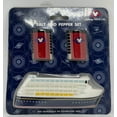 thumbnail image 1 of Disney Cruise Line Mickey Icon Ship Salt and Pepper Set New with Box, 1 of 3