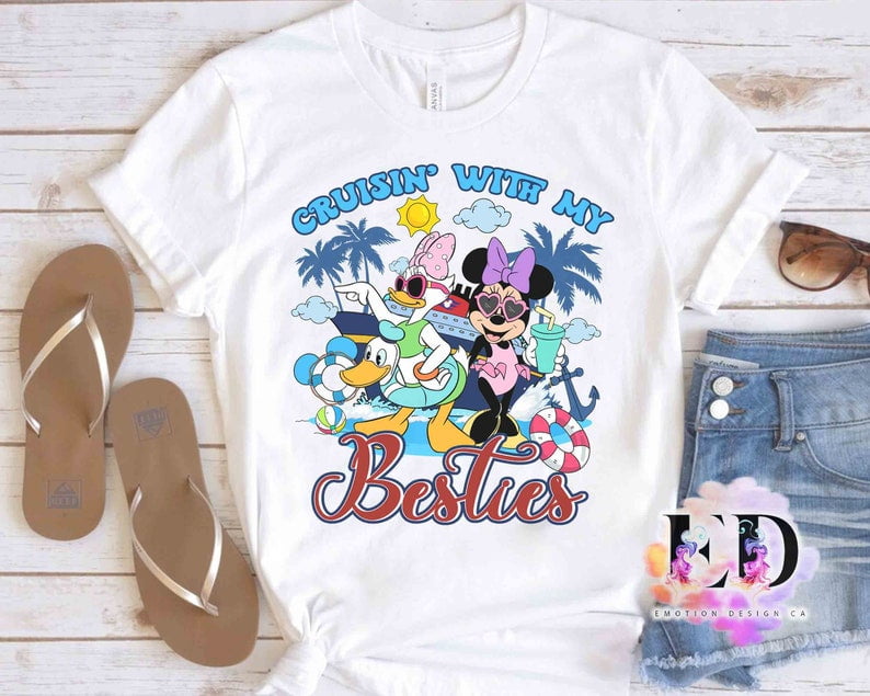 Disney Cruise Line Minnie and Daisy Cruisin With My Bestie Tshirt