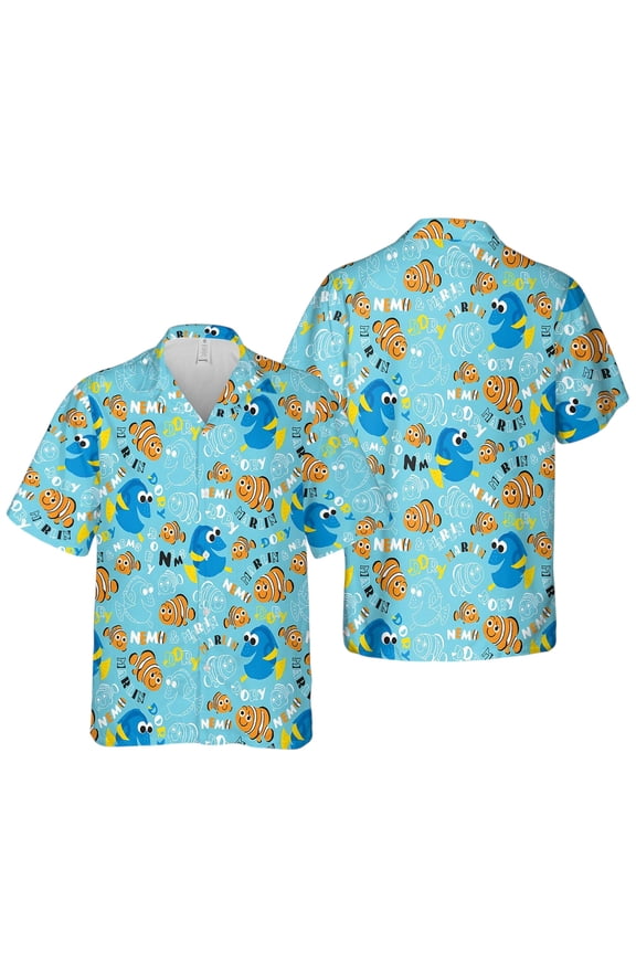 Disney Cruise Watercolor Hawaiian Shirt, Mickey and Friends Summer Vacation Aloha Shirt, Tropical Button Up Shirt