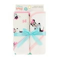 thumbnail image 1 of Disney Cudlie Baby Girl Minnie Mouse 2 Pack Rolled/Carded Hooded Towels in Tiny Stripe Print, 1 of 6
