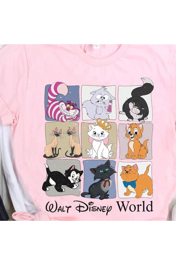 Disney Cute Cats Shirt Cat Lovers T-shirt Disneyworld Tee Birthday Gift Unisex Shirt Funny