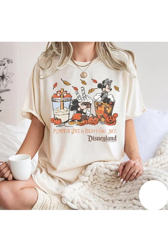 Cute Mickey Minnie Pumpkin Spice Everything T-Shirt Unisex,S-5XL