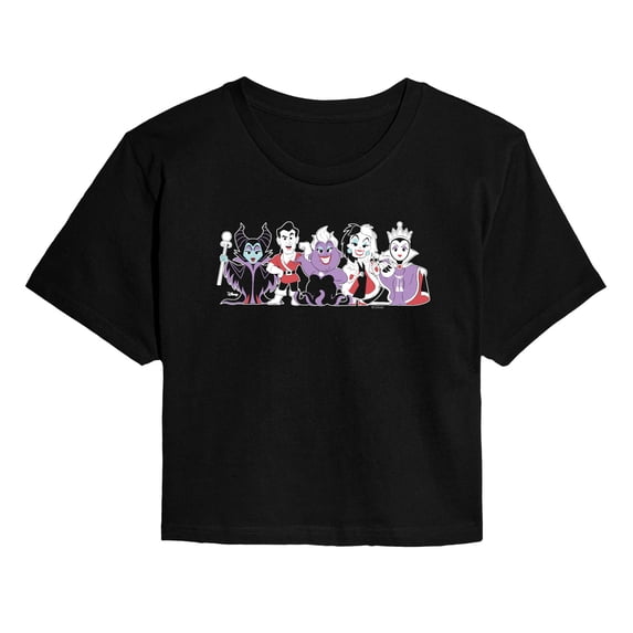 Disney - Cute Villains - Juniors Cropped Graphic T-Shirt
