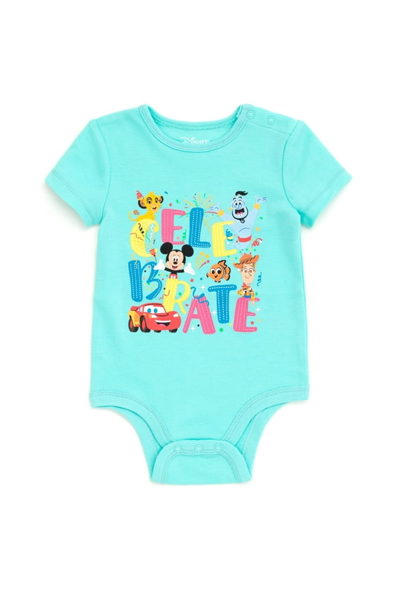 D100 Mickey Mouse Woody Lightning McQueen Bodysuit Newborn to Infant