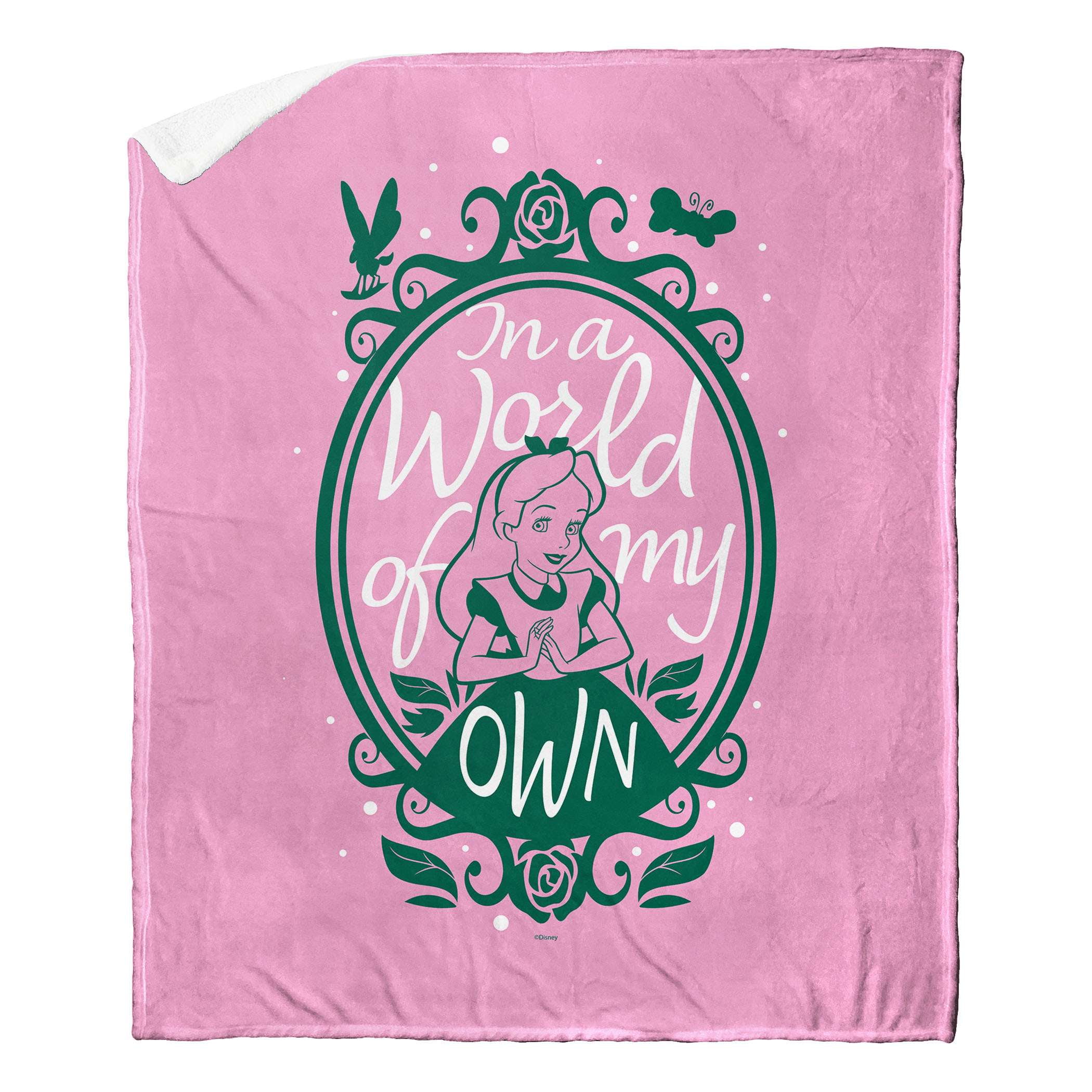 Pink and Green Sherpa Kids Unisex Throw Blanket