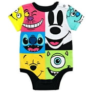 Disney D100 Stitch Mickey Mouse Winnie the Pooh Bodysuit Newborn to Toddler