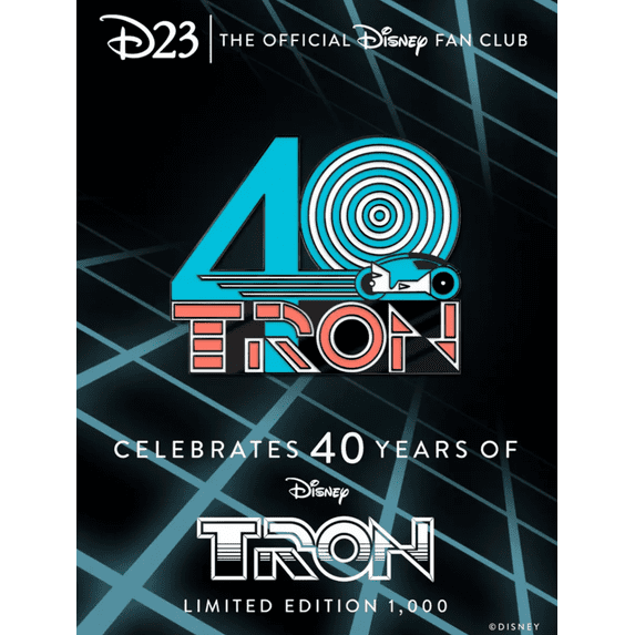 Disney D23 Exclusive Tron 40th Anniversary Pin Limited Edition New with Card