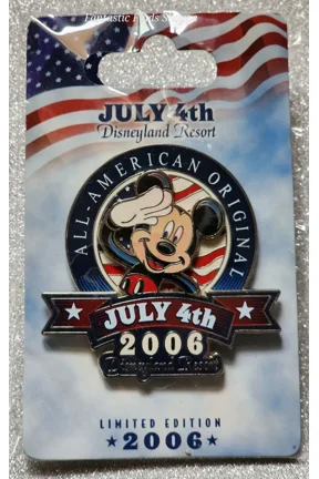DLR 4TH of July 2006 Mickey Mouse All-American Original LE 1000 Pin