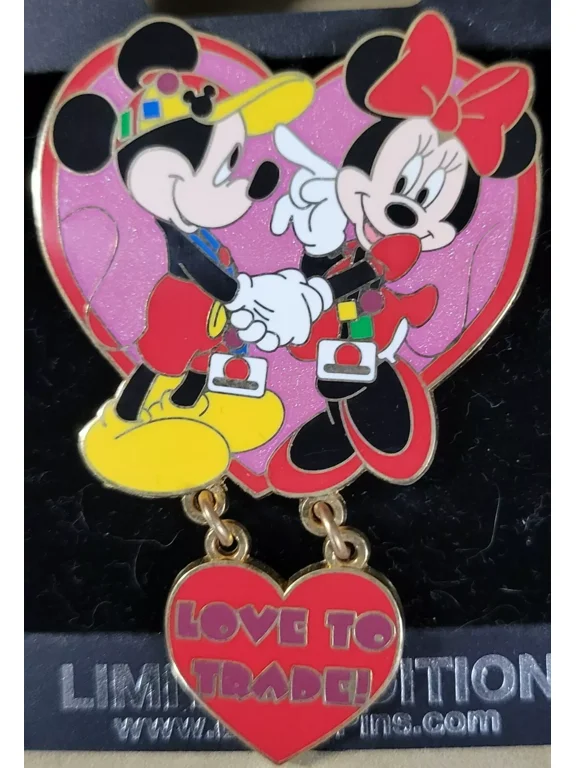 DLR Pin Trading Nights Love To Trade Mickey Minnie Dangle LE 500 Pin