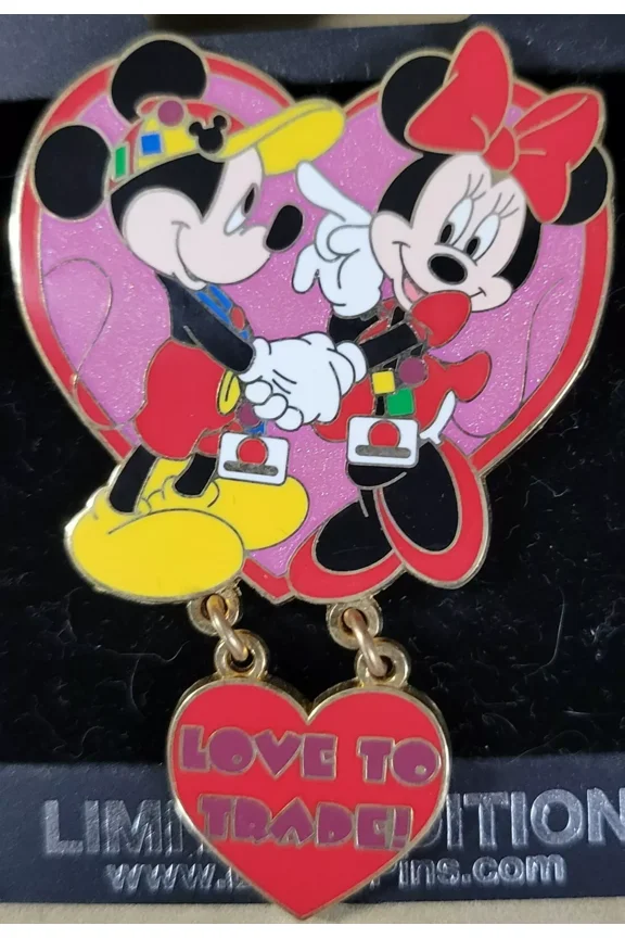 DLR Pin Trading Nights Love To Trade Mickey Minnie Dangle LE 500 Pin