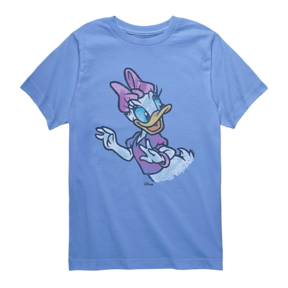 Disney - Daisy Color Sketch - Youth Short Sleeve Graphic T-Shirt