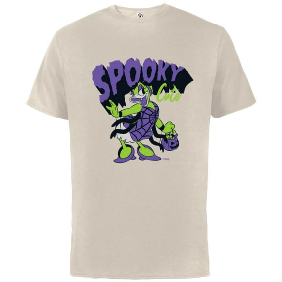 Disney Daisy Duck Halloween Spider Web Costume Spooky Cute - Short Sleeve Cotton T-Shirt for Adults - Customized-Putty