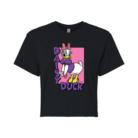 Disney - Daisy Duck  - Juniors Cropped Cotton Blend T-Shirt